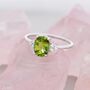 Genuine Peridot Oval Ring, thumbnail 6 of 12