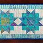 Table Runner With Star Patchwork In Blues And Greens, thumbnail 7 of 10