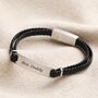 Personalised Men's Double Braided Leather Bracelet, thumbnail 3 of 11