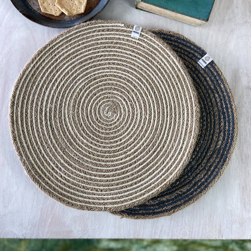 Respiin Round Spiral Jute Tablemat, 1 of 5