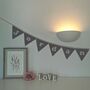 Bunting Personalised Luxury Grey And Pink New Baby Girl, thumbnail 1 of 12