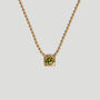 Peridot Cz 18 K Gold Plated Octagon Ball Chain Necklace, thumbnail 1 of 8