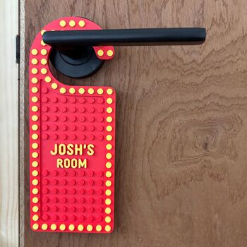 Personalised Lego Compatible Door Hanger, 2 of 6