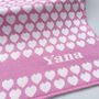 Personalised Knitted Heart Baby Blanket, thumbnail 8 of 11