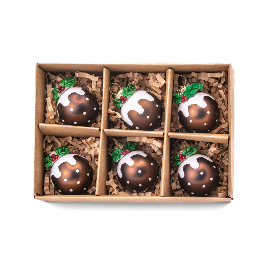 Christmas Set Of Pudding Decorations
