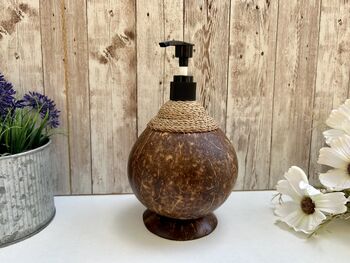 Natural Coconut Shell Soap And Lotion Dispenser, 9 of 11