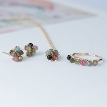 Multi Coloured Tourmalines Adjustable Ring, 8 of 12