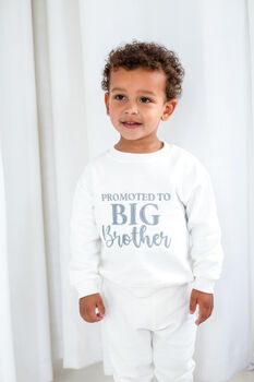 Aw Promoted To Big Sister Embroidered Sweatshirt Jumper, 4 of 6