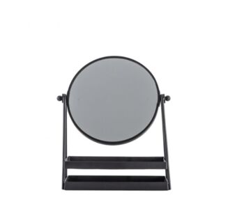 Metal Dressing Table Vanity Mirror In Black Or Silver, 3 of 6