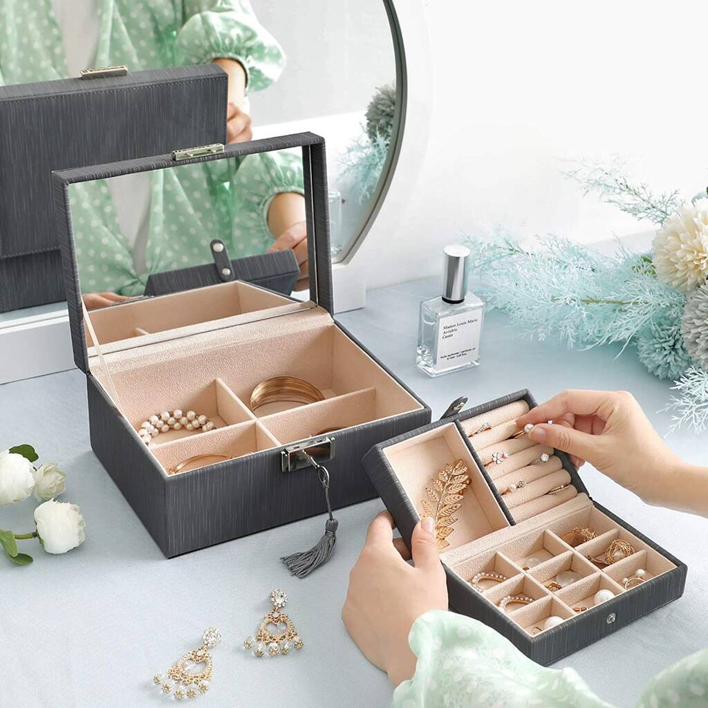 Quality Jewellery Box With Mirror By Air Armor | notonthehighstreet.com