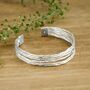 Sterling Silver Organic Cuff Bangle, thumbnail 1 of 4