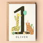 Personalised Jungle 1st Birthday Card, thumbnail 1 of 2