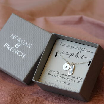 Personalised 'Proud Of You' Necklace In Gift Box, 2 of 4