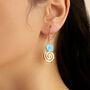 Ocean Blue And Gold Spiral Enamel Statement Necklace, thumbnail 4 of 4