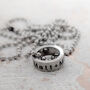 Mens Chain Necklace With A Personalised Ring, thumbnail 1 of 5