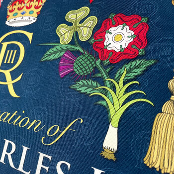 King Charles Coronation Tea Towel Blue, 11 of 11