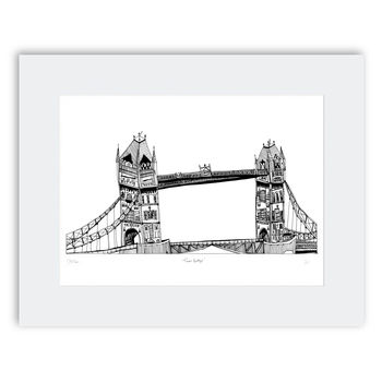Tower Bridge, London Screen Print, 2 of 3