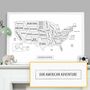 Personalised North America White Pinboard Map, thumbnail 6 of 8
