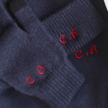 Men's Cashmere Gloves, Hat, Scarf Personalised Gift Set, 9 of 9