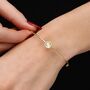9ct Yellow Gold Rainbow Circle Bangle, thumbnail 2 of 3