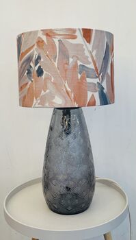 40cm Recycled Glass Palm Lamp Neutral Grey, 2 of 3