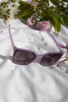 Lilac Full Lens Cat Eye Point Sunglasses, 5 of 6