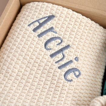 Personalised Baby Blanket Koala And Booties Gift Set, 6 of 8
