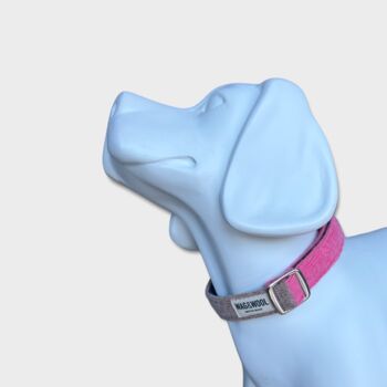 Pink Wool Dog Collar, 4 of 7