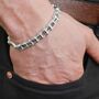 Gold Men's Sterling Silver Bike Chain Bracelet, thumbnail 3 of 6