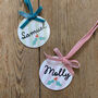 Christmas Stocking Tag Striped With Holly Design, thumbnail 9 of 10