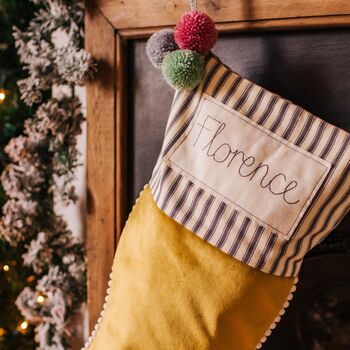 Personalised Velvet Christmas Stocking, 10 of 12