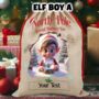 Personalised Christmas Elf Breakout Santa Sack, thumbnail 2 of 6