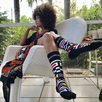 Afropop Socks Gift Set Mystery Box Of Five Socks, 3 of 6