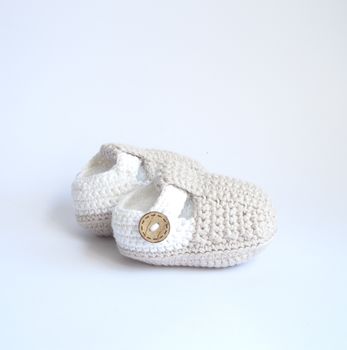 Hand Crochet T Bar Baby Shoes, 3 of 3