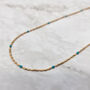18k Gold Vermeil Plated Turquoise Beaded Necklace, thumbnail 2 of 4