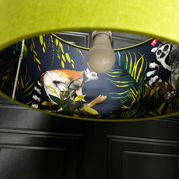 Double Sided Lemur Jungle Lampshade, 2 of 2