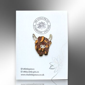 Highland Cow Bull Yak Animal Enamel Pin, 4 of 8