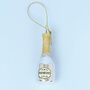 G Decor Set Of Three Glass Prosecco Christmas Baubles, thumbnail 3 of 5