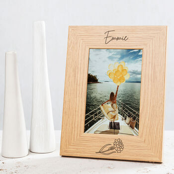 Personalised Birth Month Flower Photo Frame For Best Friend, 10 of 12
