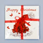 Five Butterfly Santa Christmas Hat Christmas Cards, thumbnail 1 of 6