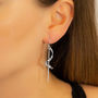 Sterling Silver Dangly Helter Skelter Earrings, thumbnail 3 of 4