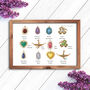 Wedding Anniversary Charm Bracelet Birth Stones Print, thumbnail 3 of 3