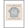 Personalised Embroidered Football Shirt Birthday Card, thumbnail 2 of 10