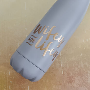 Wifey For Lifey Colour Block Water Bottle, 2 of 10