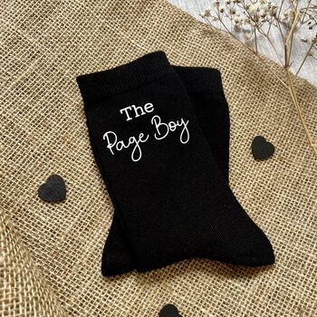 Personalised The Page Boy Wedding Day Socks, 3 of 5