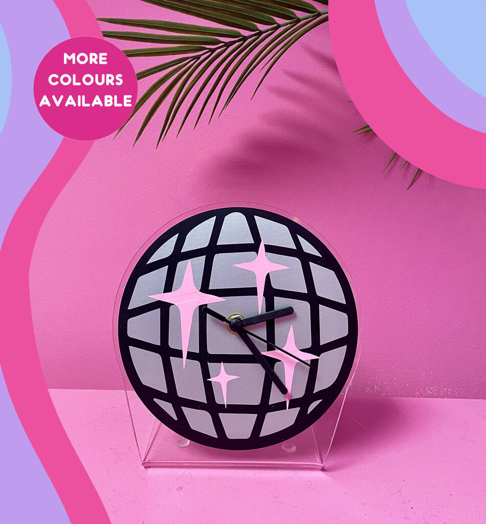 Disco Ball Table Decorative Clock Silent Movement, 1 of 7