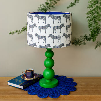 Fun And Colourful Zebra Patterned Drum Lampshade, 3 of 3