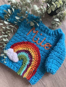 Personalised Baby/Children’s Rainbow Cardigan, 7 of 7