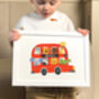 Personalised Zoo Bus Children's Print, thumbnail 2 of 4