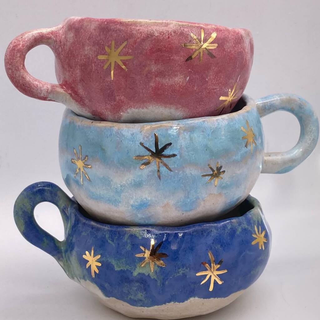 Handmade Pottery Espresso Star Cup By Sparrows Nest Ceramics